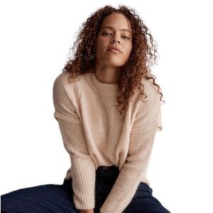MADEWELL Cable Havener Pullover Sweater in Frosted Sage Size XXS – NWT